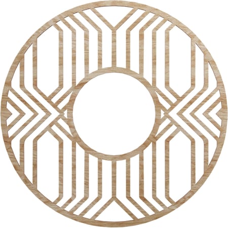 Ekena Millwork Empire Wood Fretwork Pierced Ceiling Medallion, Red Oak, 22"OD x 8"ID x 3/8"T CMWP22X22X0375EPRO